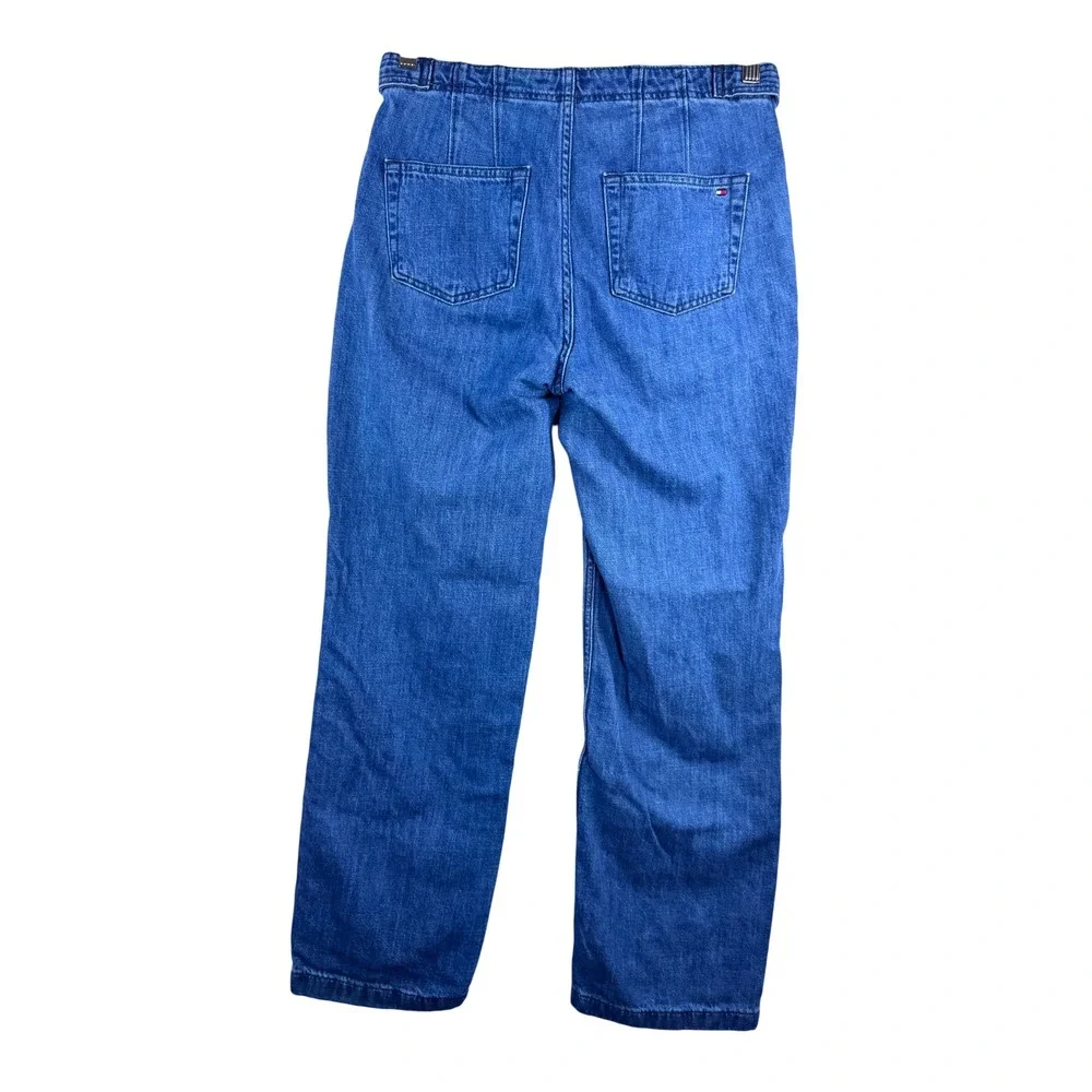 Tommy Hilfiger High‎ Rise Pleated Straight Leg jeans Y2K 90s retro sz 2